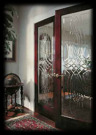 Interior doors | Glass doors - Etched, textured, and frosted glass designs.