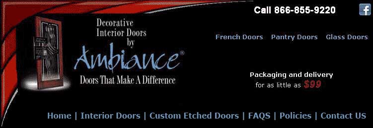 Interior glass doors and interior French doors by Ambiance door company.
